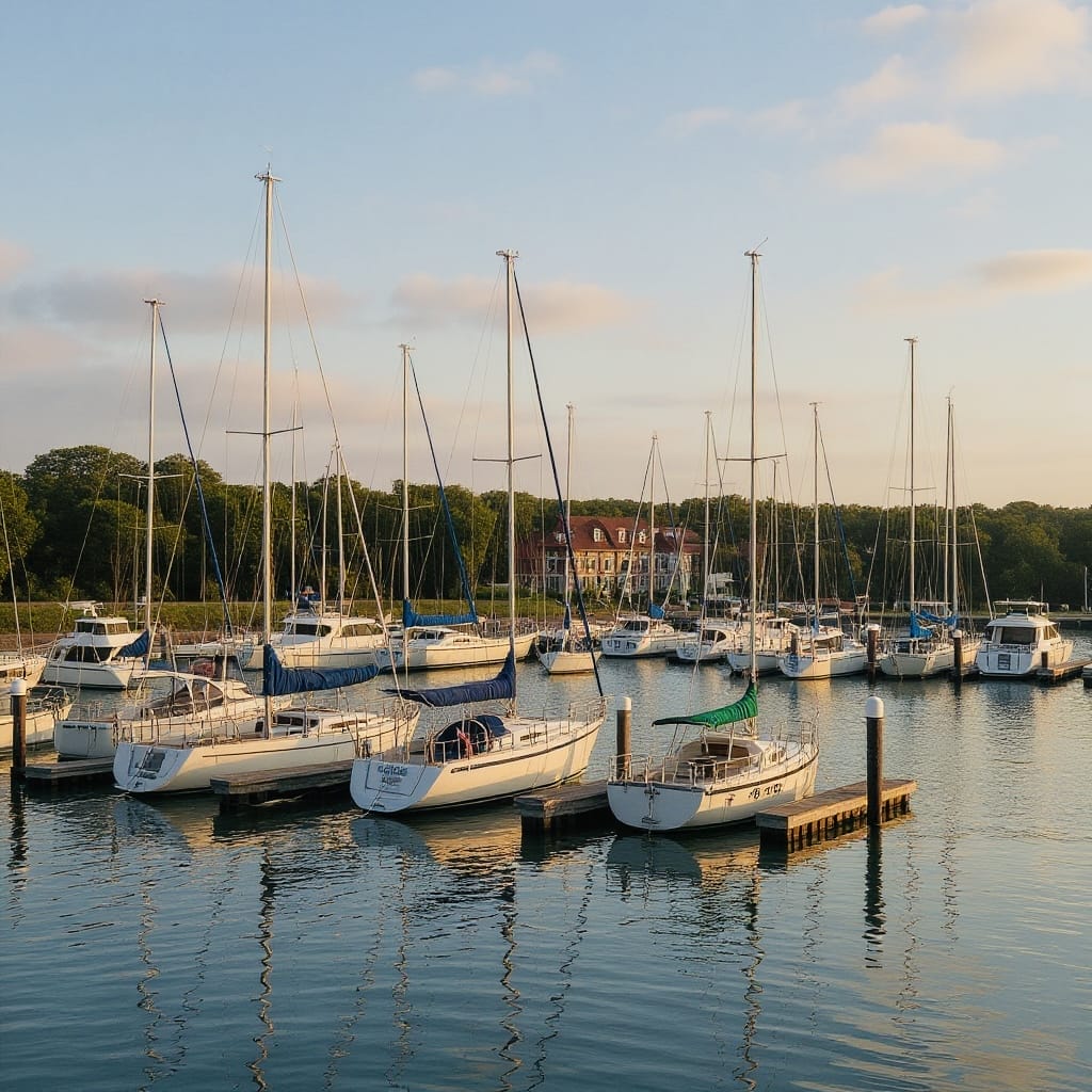 Great Kills Harbor marina with sailboats and calm protected waters Staten Island