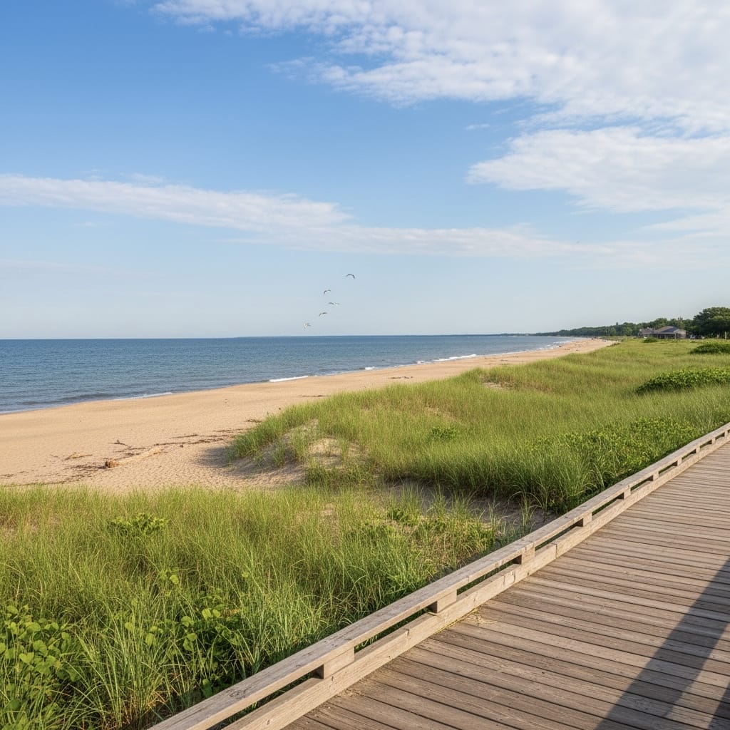 Great Kills Park beach and recreational area part of Gateway National Recreation Area Staten Island
