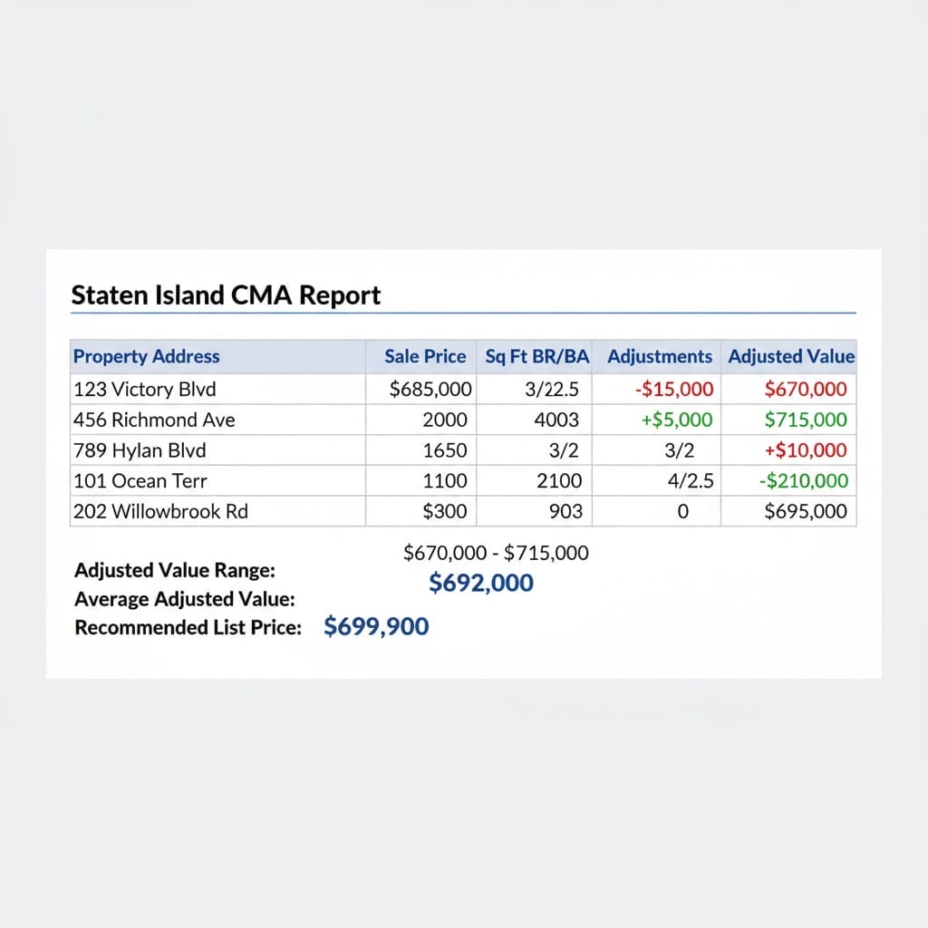 How to select comps for a Staten Island CMA.