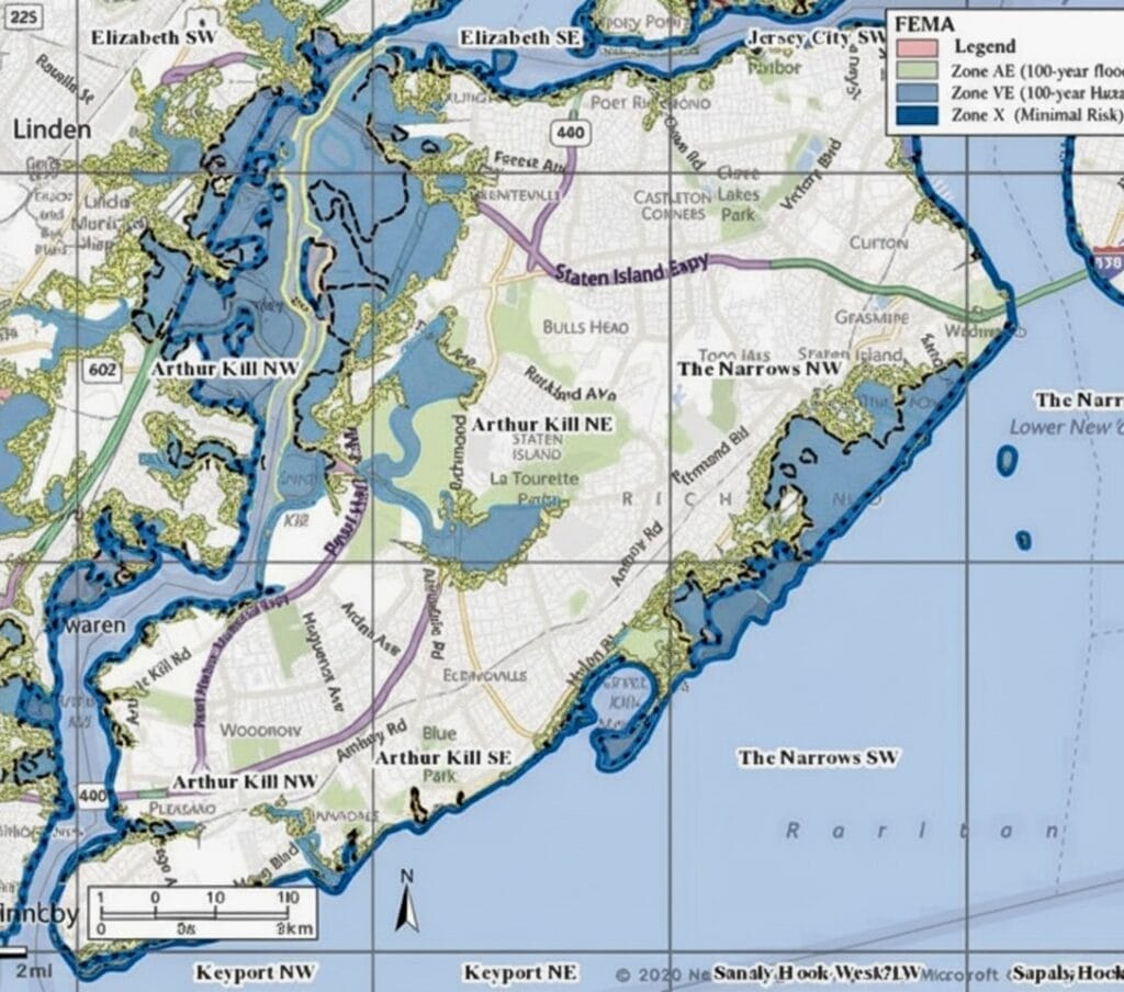 FEMA flood zones affecting Staten Island home values.