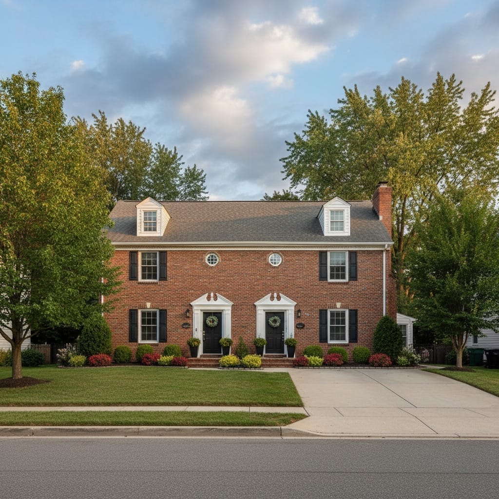 Staten Island two-family duplex home featuring two separate entrance doors for independent rental units.