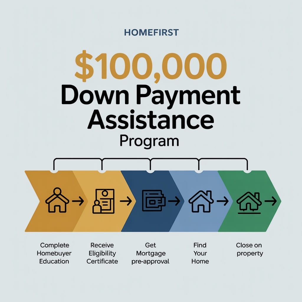 HomeFirst down payment assistance program application process for Staten Island first-time buyers.