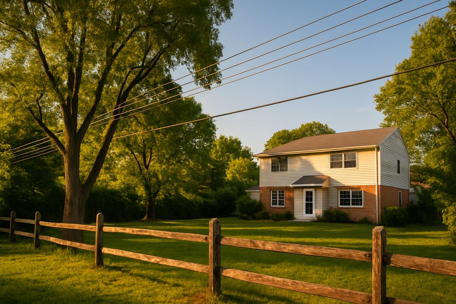What is an easement in real estate, utility easement on a Staten Island residential property with overhead power lines