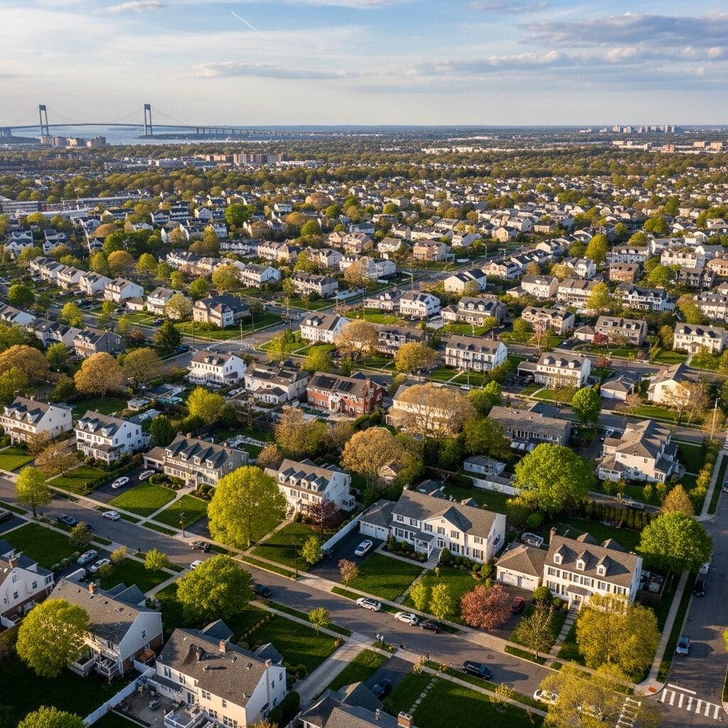 Staten Island real estate market May 2026 aerial view of residential neighborhoods